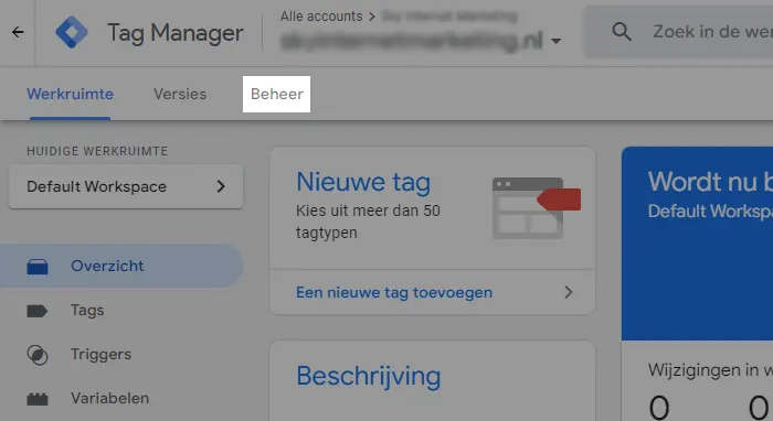 Tag manager beheer