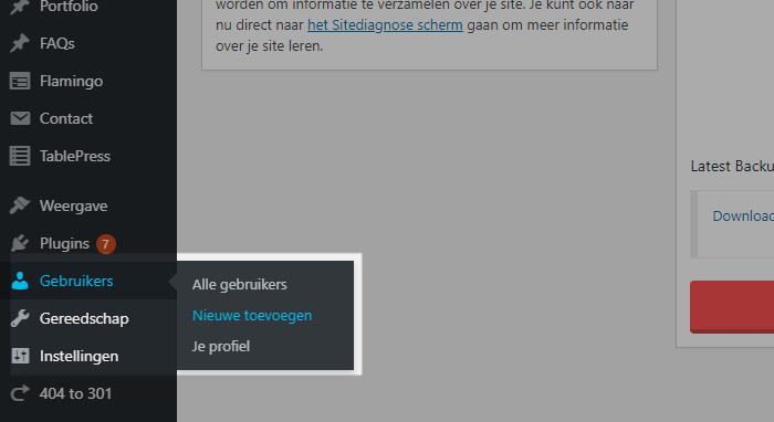 WordPress gebruiker toevoegen