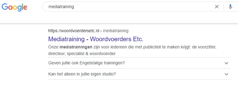 Resultaten mediatraining