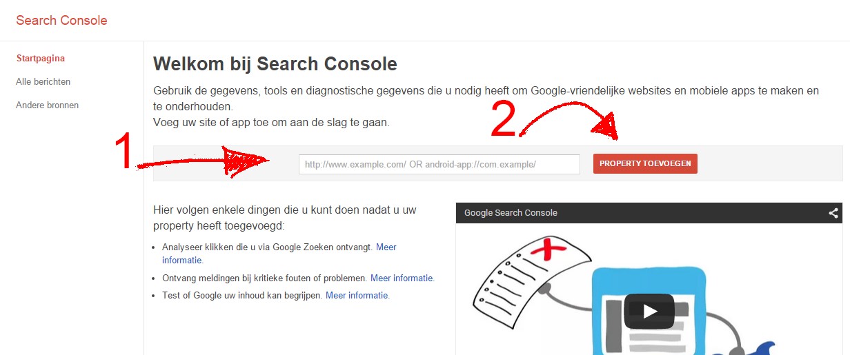 Google Webmaster Tools installeren